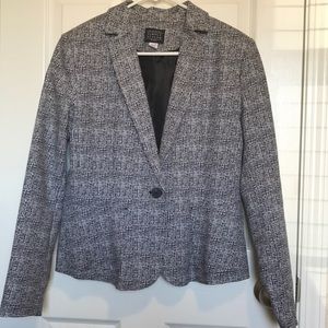 Black and white blazer